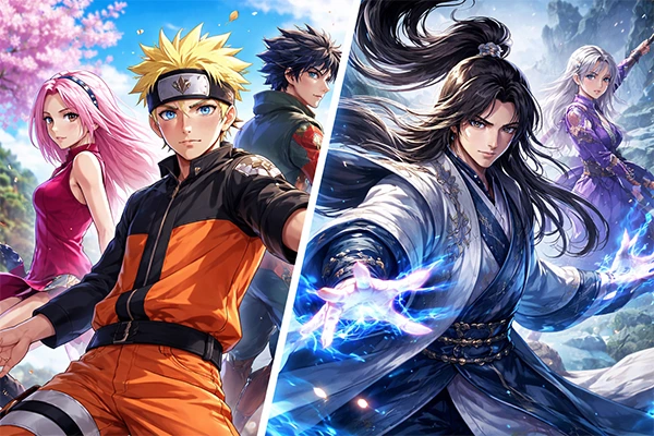 Perbedaan anime dan donghua dari gaya karakter, dunia cerita, dan atmosfer produksi animasi Jepang vs China